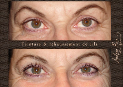 rehaussement teinture de cils