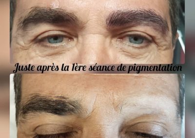 Tatouage des sourcils homme poil