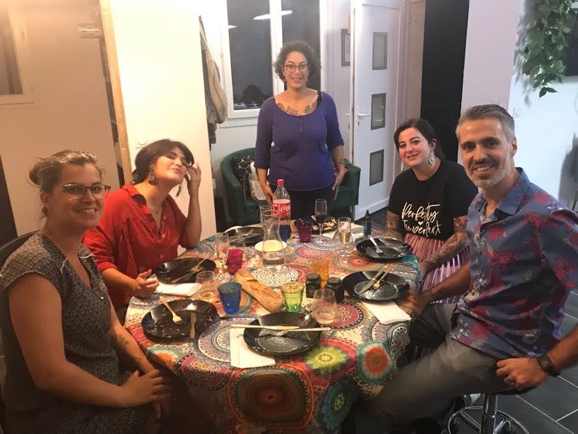 Repas cuisine après formation