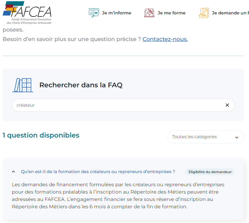 FAFCEA Createur repreneur
