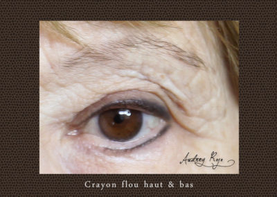 Crayon permanent flou haut et bas